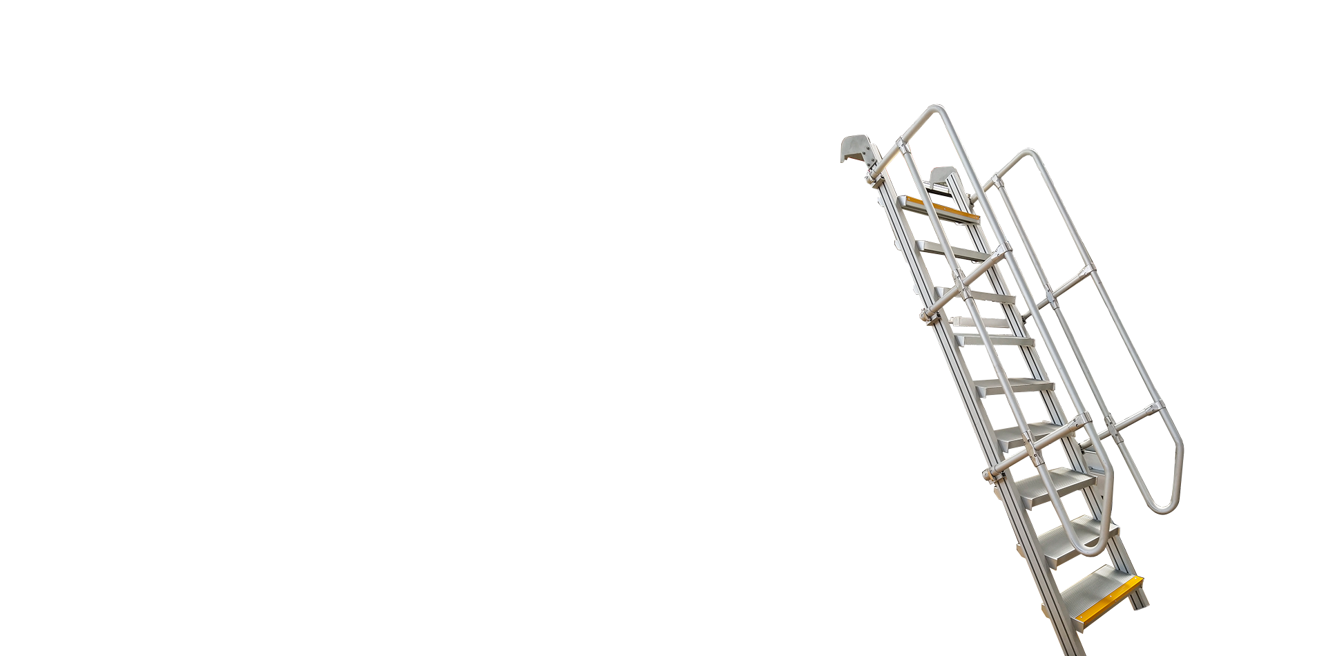 Industrial inclined ladder